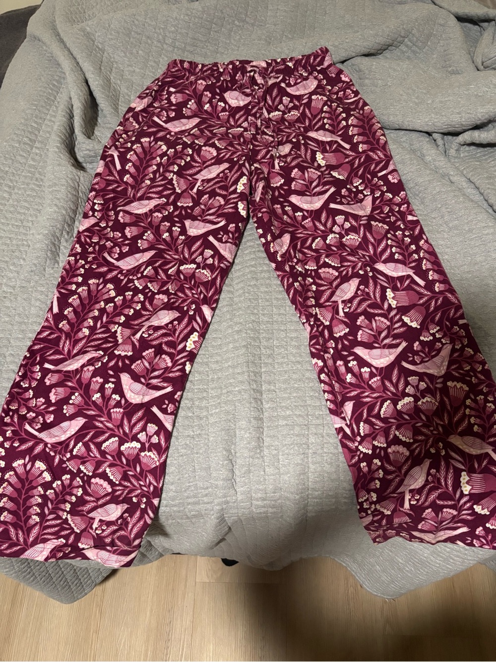 🍓Garnet Hill Bird and Floral Flannel PJ Pants